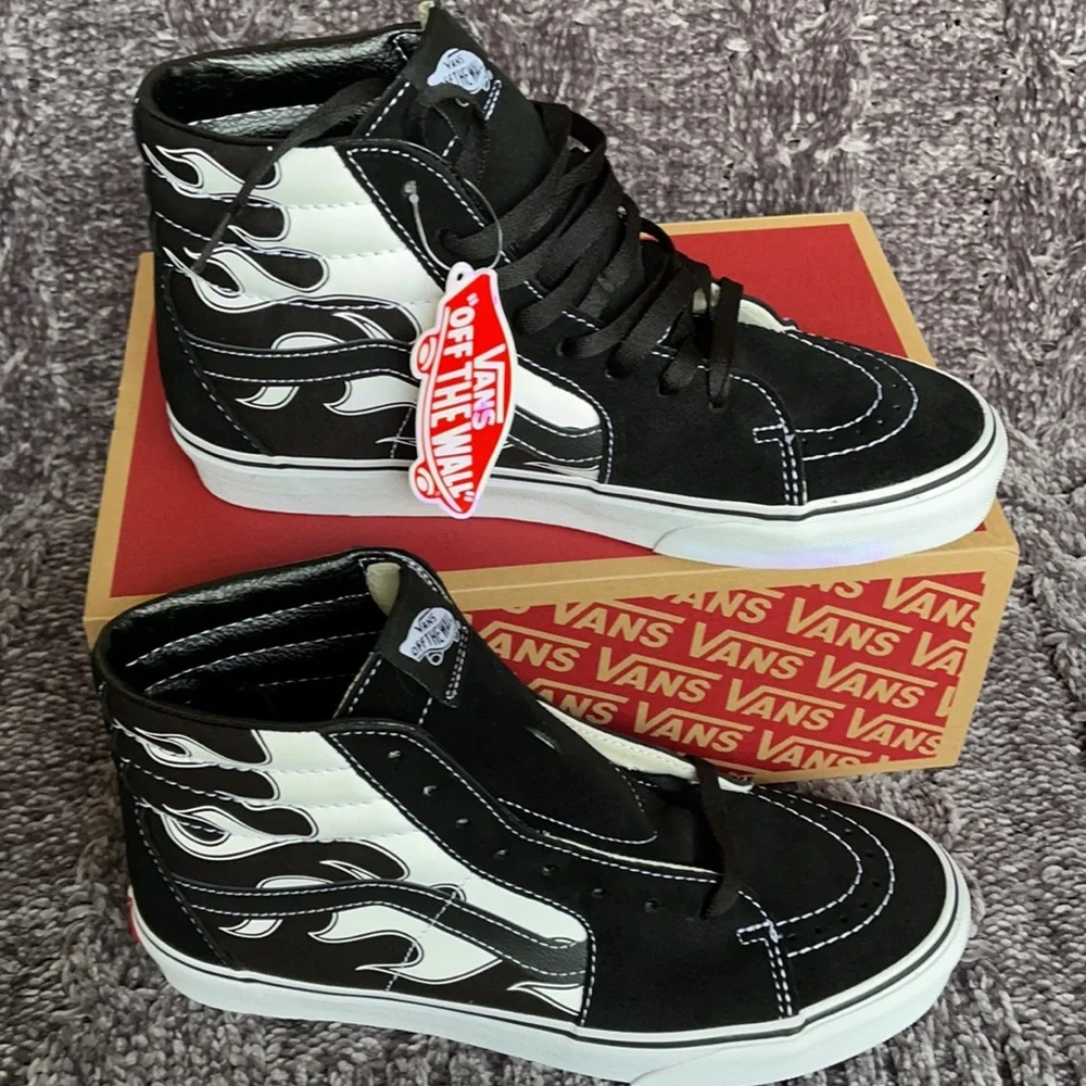 Vans Sk8-Hi Flame Black/White WMNS - Picture 3 of 16